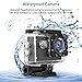 Sports Camera Ourlife Waterproof IP68 Action Camera 100 Feet Underwater Camera WIFI 4K 170° Angle 16MP 30fps 2 Inch Screen Camcorder with Mounting Kit