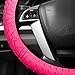FH Group Automotive Seat Covers Combo Silicone Steering Wheel Cover Full Set Car Accessories Pink, Striking Striped Seat Covers Airbag and Split Rear Universal Fit for Cars Vans Trucks SUV