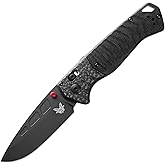 Benchmade PSK EDC Knife, MagnaCut Steel Blade (593BK-01) | Carbon Fiber / Black Carbon Fiber / G10 handle, Drop-Point blade