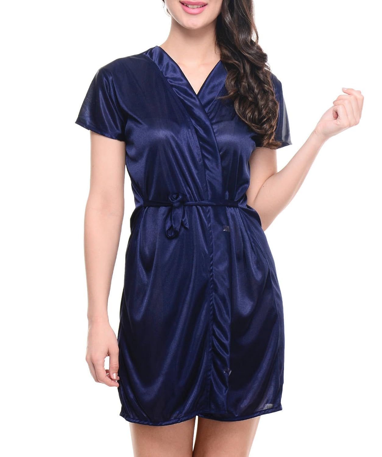 klamotten women satin short robe