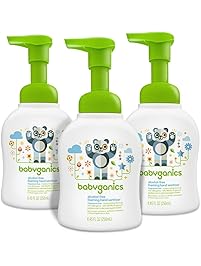 Babyganics Alcohol-Free Foaming Hand Sanitizer, Fragrance Free, 8.45oz Pump Bottle (Pack of 3)
