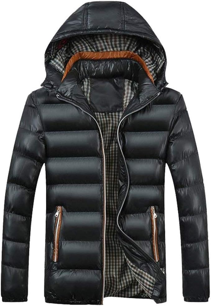Hooded Jacket Men Winter Parka Hooded Jacket Coat Simple Estilo Warm
