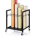 Cathyeen Blueprint Storage Rack Blueprint Holder Metal Blueprint Storage Cart with Wheels 12 Slots Roll File Holder for Home Office School to Storage Blueprint Poster Architectural (Black 12 Slots)
