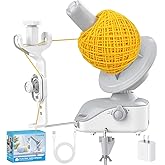 Electric Yarn Winder, 10oz Large Capacity Auto Yarn Spinner | Stepless Speed &amp; Strong Tension, Compact Wool Winder for Knitting Crocheting, Yarn Cake Maker（White)