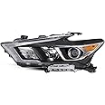 VehicleAid Headlight Assembly Compatible with 2016 2017 2018 Nissan Maxima S/SL/SV OEM Projector Headlamp w/LED DRL Driver Left Side
