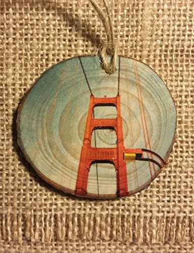Golden Gate Bridge Wood Slice Ornament