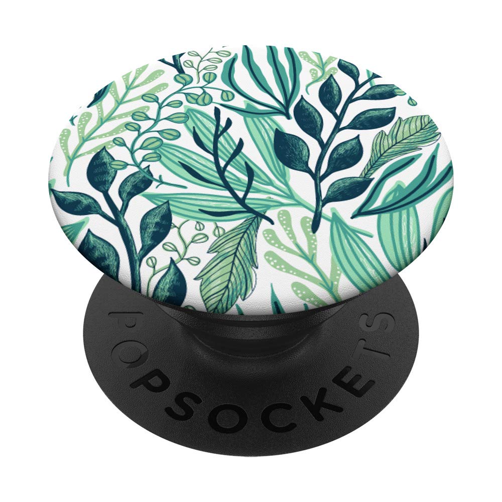 Oceanic Botanical Green and Blue Design Phone Popper PopSockets Swappable PopGrip