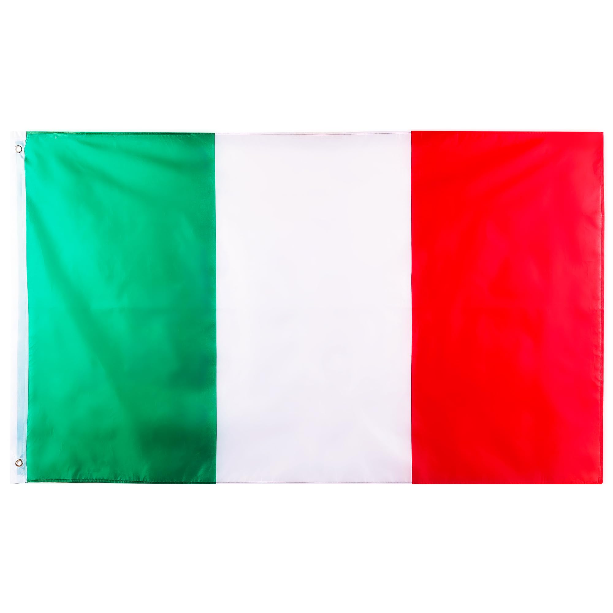 Italian Flag Large Italy Flags 5x3ft Double-Sided Polyester - Brass Grommets for Italian Decorations, Six Nations Rugby, Euro/World Cup Football Parties, Outdoor & Indoor Use Big Italy Flag