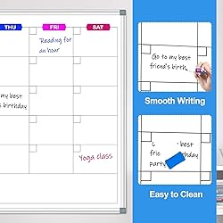 CALENBO Big Magnetic Whiteboard Calendar - 60 X 40