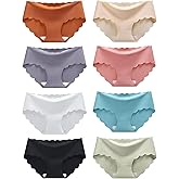 Demifill Teen Girls Seamless Underwear Tagless No Show Panties for Teens Pack of 8 Multipack