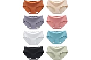 Demifill Teen Girls Seamless Underwear Tagless No Show Panties for Teens Pack of 8 Multipack