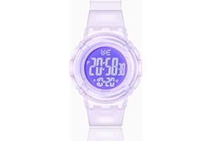 VIVIKEN Kids Watches Digital Sport Watches for Girls Boys Outdoor Waterproof Watches with Alarm Stopwatch Child Wrist Watch Ages 7-15-Black Purple