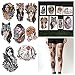 Tattify Cool Female Portrait Temporary Tattoos - Ladies Night (Set of 16 Tattoos - 2 of each Style) - Individual Styles Available and Fashionable Temporary Tattoos