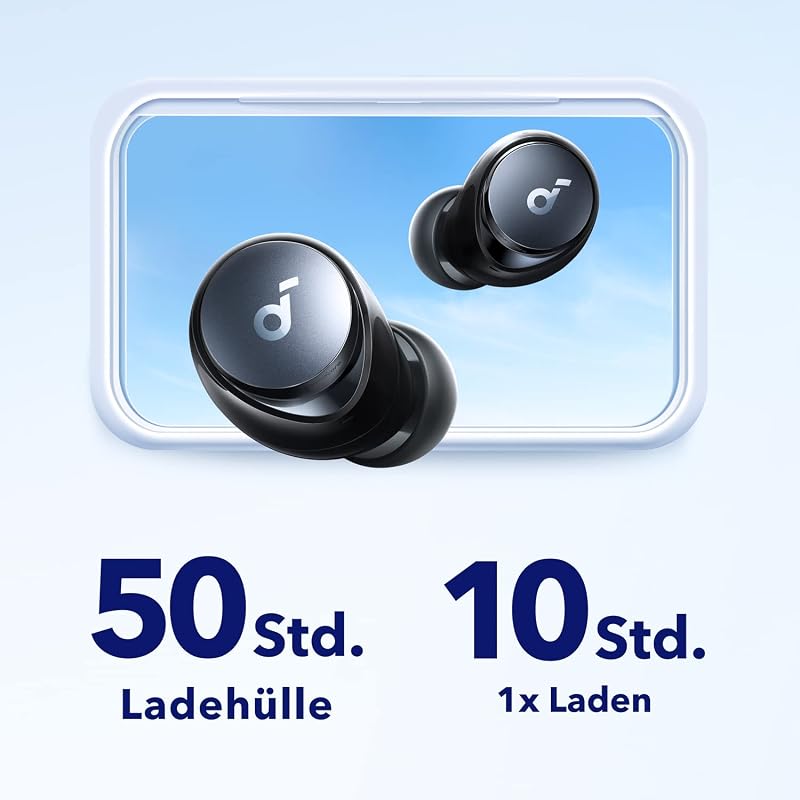 by Anker Space A40 Kabellose Earbuds, 50h Akku, Schwarz