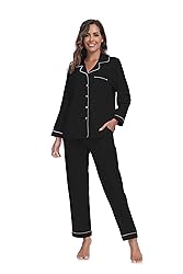 COLORFULLEAF Women's 100% Cotton Long Sleeve Pajama