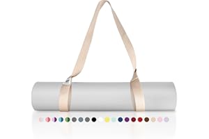 Tumaz Yoga Mat Strap [MAT NOT Included] (2 Sizes) with Extra Thick & Comfy Delicate Texture, Adjustable Yoga Mat Carrier