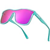 Jefoo Polarized Sunglasses Men Trendy Mirrored shades Women Reflective Sun Glasses UV Protection