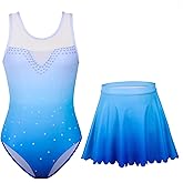 beautyin Girls Ballet Leotards Dance Gymnastic Outfits with Removable Skirt Sleeveless Dancewear