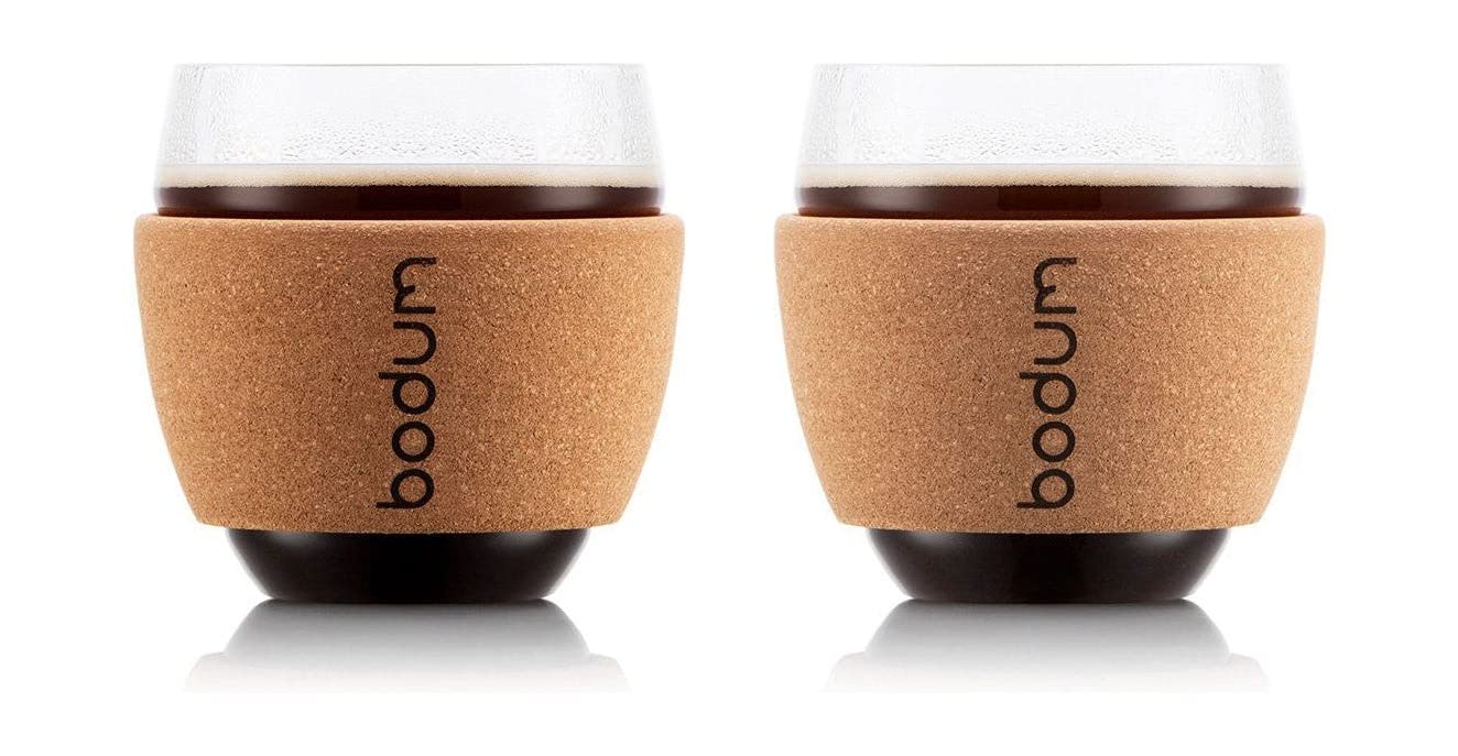 Bodum 11185-109S Glass, 30 cl, Clear, Cork, 8 cm, Pack of 2