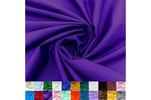 Ice Fabrics Cotton Polyester Broadcloth Fabric by The Yard - 60" Wide Soft & Breathable Broadcloth Fabric for Sewing - Perfect for Apparel, Bedding, Curtains and More - Purple - 2 Yards