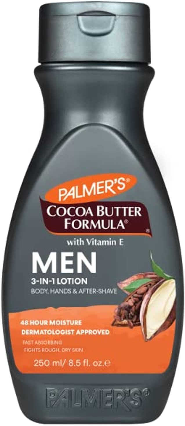 Palmers Cocoa Butter Men Lotion Body & Face 8.5 Oz 3 Pack with Vitamin E