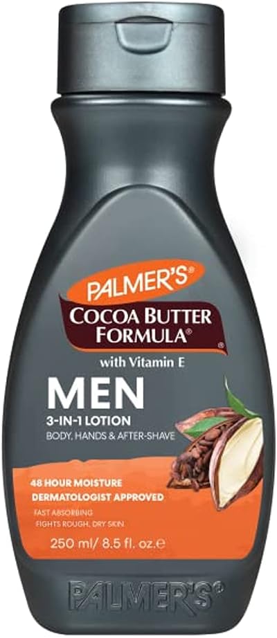 Palmers Cocoa Butter Men Lotion Body & Face 8.5 Oz 3 Pack with Vitamin E