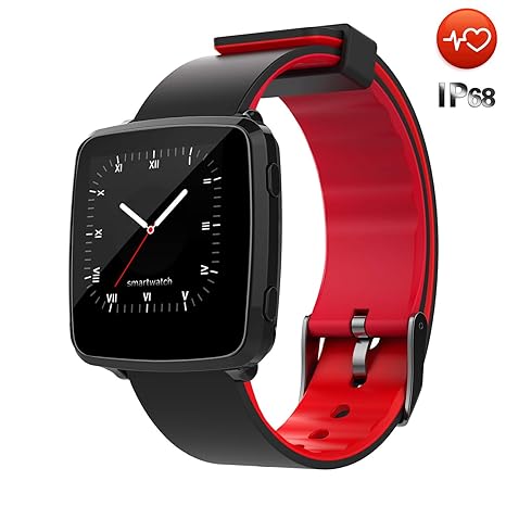 CanMixs Smart Watch Intelligente Uhr imprägniern IP67 CM09 Fitness-Verfolger mit Herz Pulsmesser Schrittzähler-Schlaf-Monitor