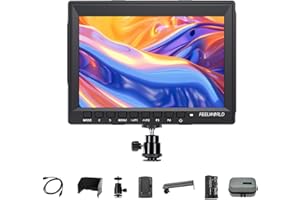 FEELWORLD FW759 7” Video Camera Monitor with F550 2200 mAh Battery Whit Bag HD Screen DSR Field Monitor