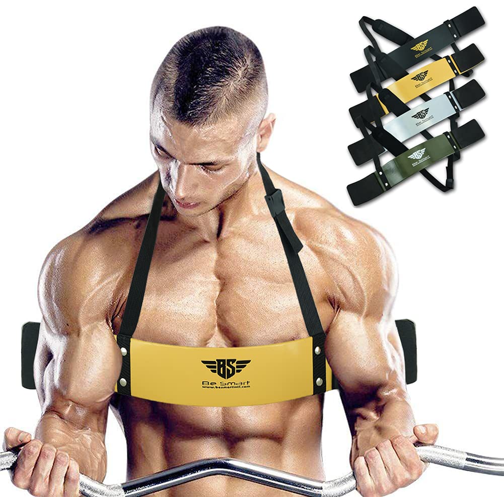 BE SMART INTERNATIONAL LTD Heavy-Duty Arm Blaster Body Building Bomber Bicep Curl Triceps Muscle Fitness Ca (Gold)