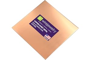 WireJewelry 30 Gauge 0.010 Dead Soft Copper Sheet Metal - 6x6 Inch