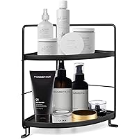 Bathroom Organizer Countertop,PAFISH 2-Tier Vanity Tray Corner Shelf for Makeup Cosmetic Perfume Skincare Bathroom Supplies a