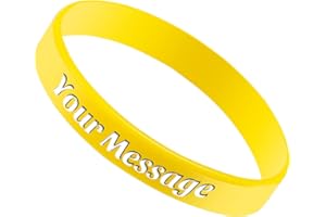 50Pcs Custom Silicone Wristbands Personalized Debossed Rubber Bracelets for Motivation, Party favors, Events, Birthdays, Awar