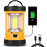 CT CAPETRONIX Camping Lantern, 3200LM Bright Camping Light, 4600mAh Rechargeable LED Lantern for Power Outages, 5 Light Modes Camping Lamp for Fishing/Hurricane/Emergency, Camping Must Haves