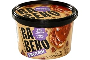 Rabeko Protein Spreads Nutty Chocolate 1 x 250g, Low Sugar, High Protein,