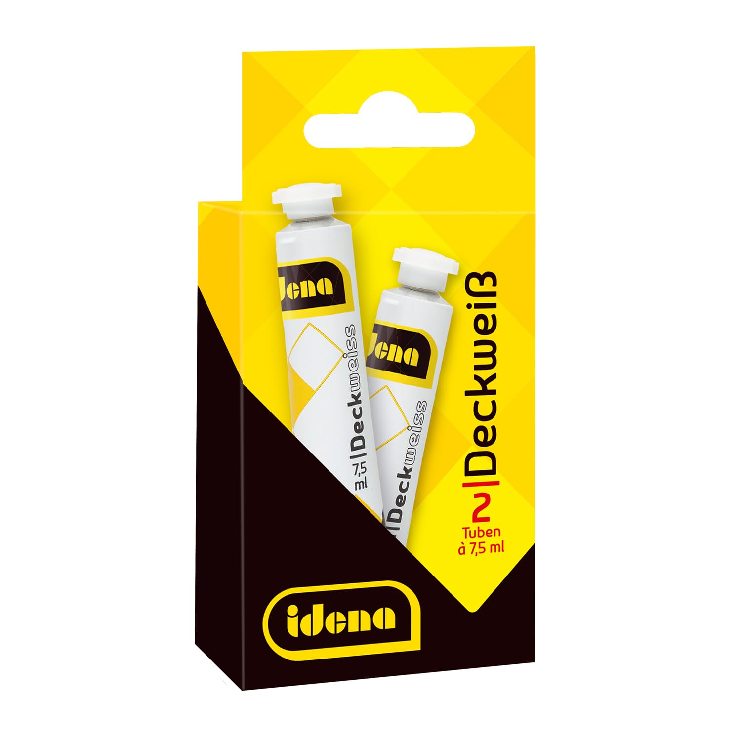 IDENA 622199 Acrylic Colour Set 2 Tubes Opaque White Multicoloured