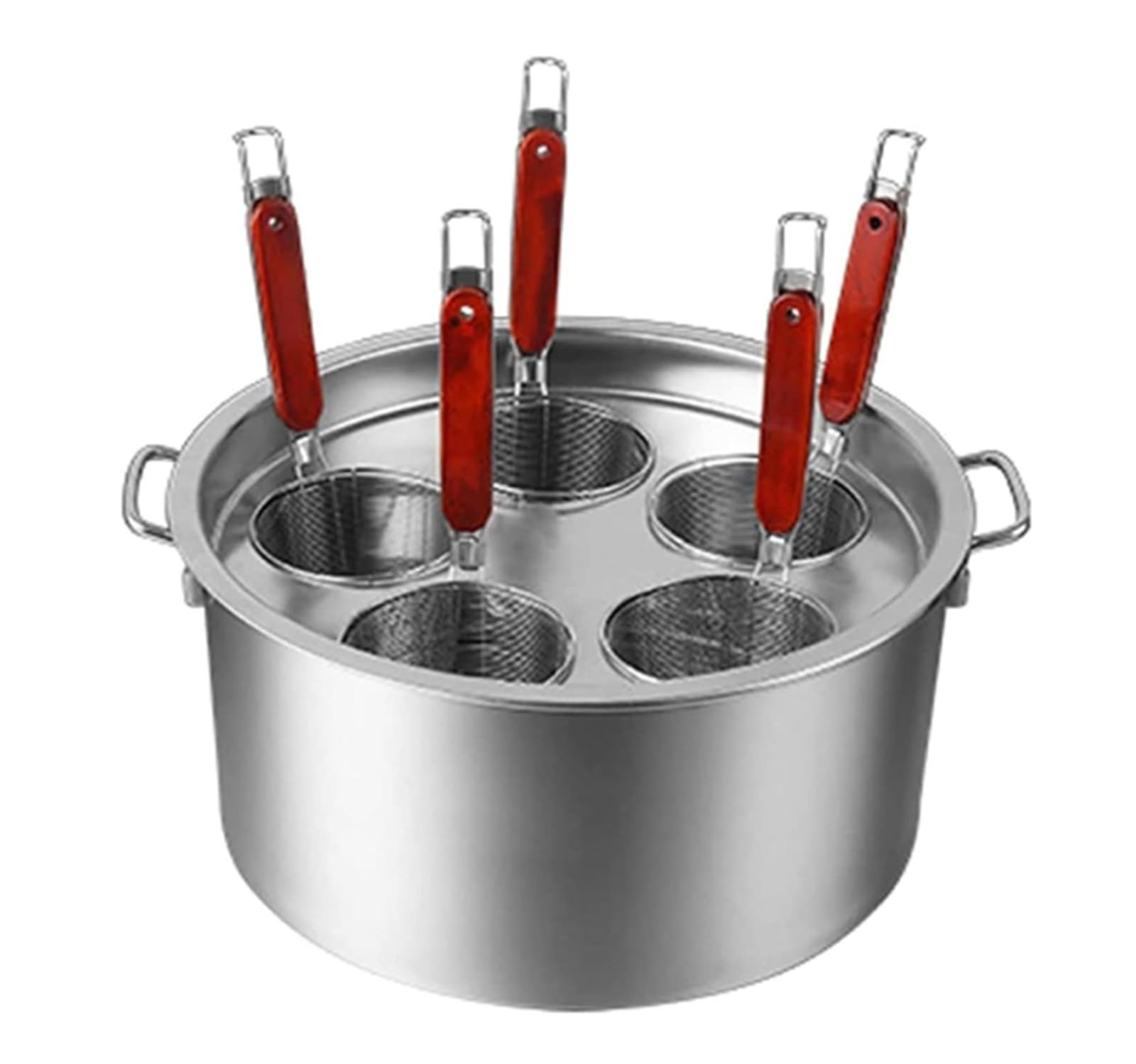 Photo 1 of Buokaiw Pasta Cooker with Strainer,Stainless Steel Pasta Cooker Insert Set, Multipots Cooking Tool,Pasta Cooker Pot Set, 5 Pieces, Stainless Steel Stock Pot and Frying Pan with Lid