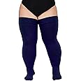 Plus Size Womens Thigh High Socks for Thick Thighs- Extra Long & Thick Over the Knee Stockings- Leg Warmer Boot Socks