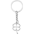 HAQUIL Luckly Clover Keychain, Beautiful Plant Nature Four Leaf Charm Keychain, Lucky Keychain Gift, Nature Lover Keychain
