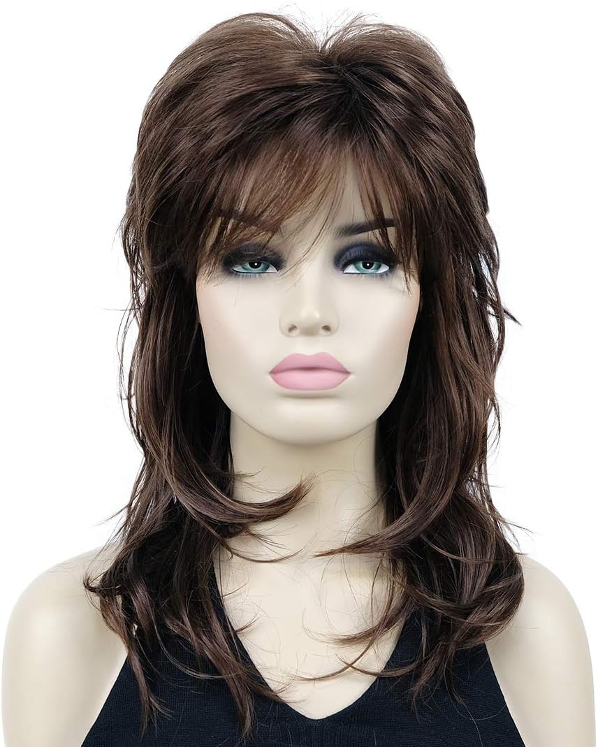 Lydell Long Soft Shaggy Layered Classic Cap Full Synthetic Wig Wigs (31 Medium Auburn)