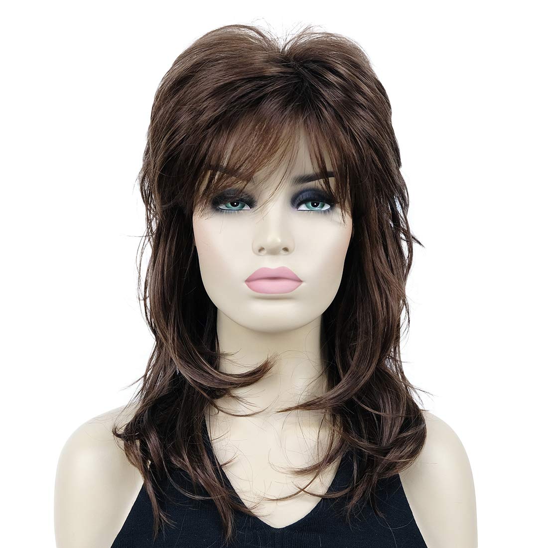 Lydell Long Soft Shaggy Layered Classic Cap Full Synthetic Wig Wigs (31 Medium Auburn)