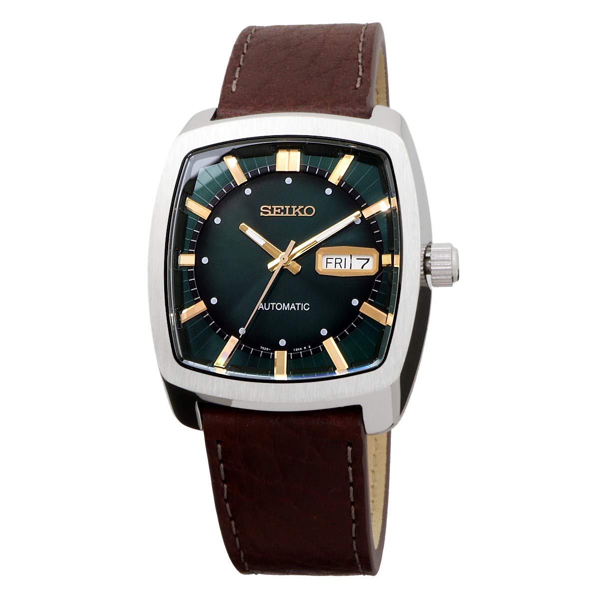 Seiko SNKP27 Men's Wristwatch, Recraft Series, Automatic, green, sports