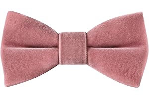 HOULIFE Boys Kids Pre-tied Bowtie Velvet Solid Color Formal Tuxedo Bow Tie for Toddlers Children Youths Dress Up