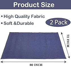 PONGHEI 2 Moving Blankets 80"x 72" Heavy Duty