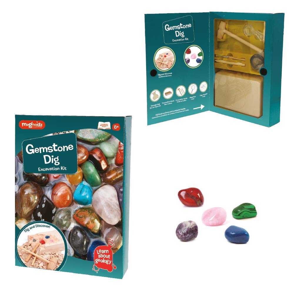 MAGNOIDZ Gemstones Dig Excavation Kit