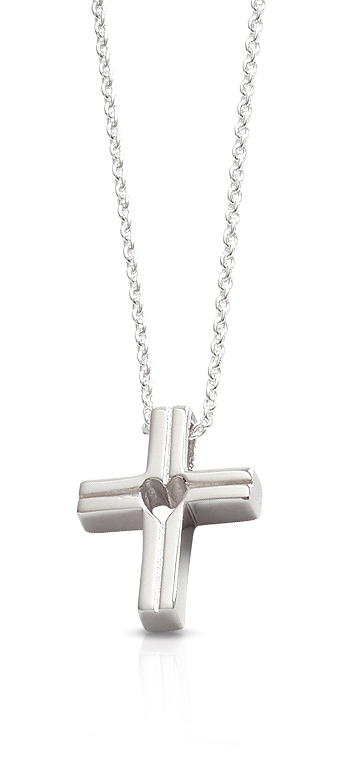 First Communion Gifts Sterling Silver Heart Cross Pendant Confirmation Gifts