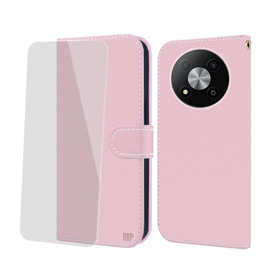 NP-Caser Case for ZTE Blade A73 5G Premium PU Leather Wallet Case [Stand Function] Cover Compatible with ZTE Blade A73 5G (6.52-inch), Pink