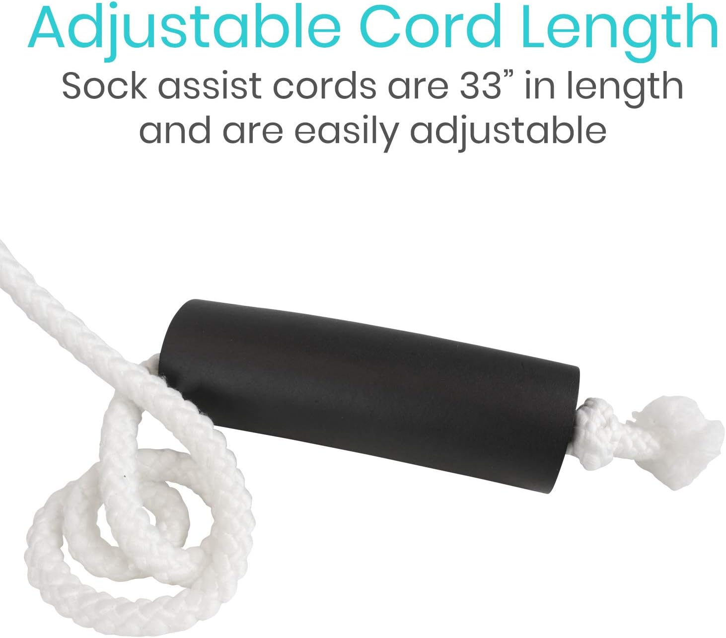 Vive Sock Aid - Easy On and Off Stocking Slider - Donner Pulling Assist Device - Sock Helper Aide Tool - Puller for Elderly, Senior, Pregnant, Diabetics - Pull Up Assistance Help: Clothing