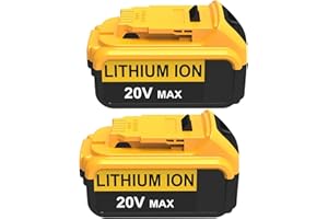 2 Pack 8000mAh Replacement for Dewalt 20V Battery DCB200 DCB201 DCB203 DCB204 DCB205 DCB206 DCB207 Lithium Batteries, Fit for