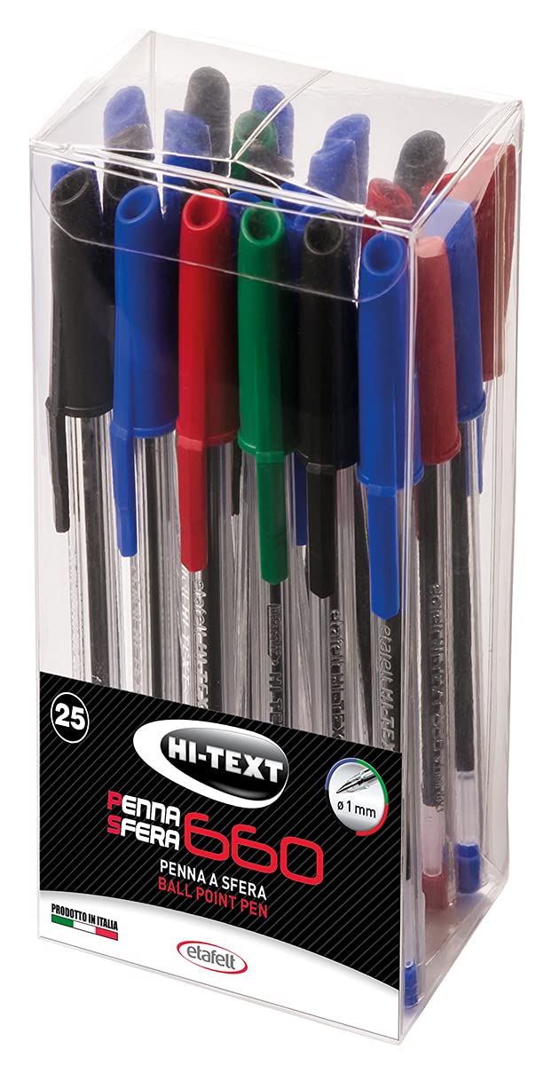Hi-Text 660 Ballpoint Pen 25 Medium Tip Pens 1 mm