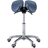 Master Massage Berkeley Ergonomic Split Style Saddle Stool in Royal Blue